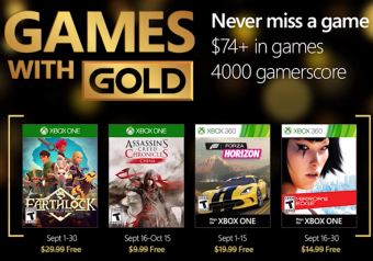 Games with Gold September Mirror's Edge, Forza Horizon und Assassin's Creed Chronicles